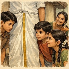அப்பாவின் பட்டுவேஷ்டி
